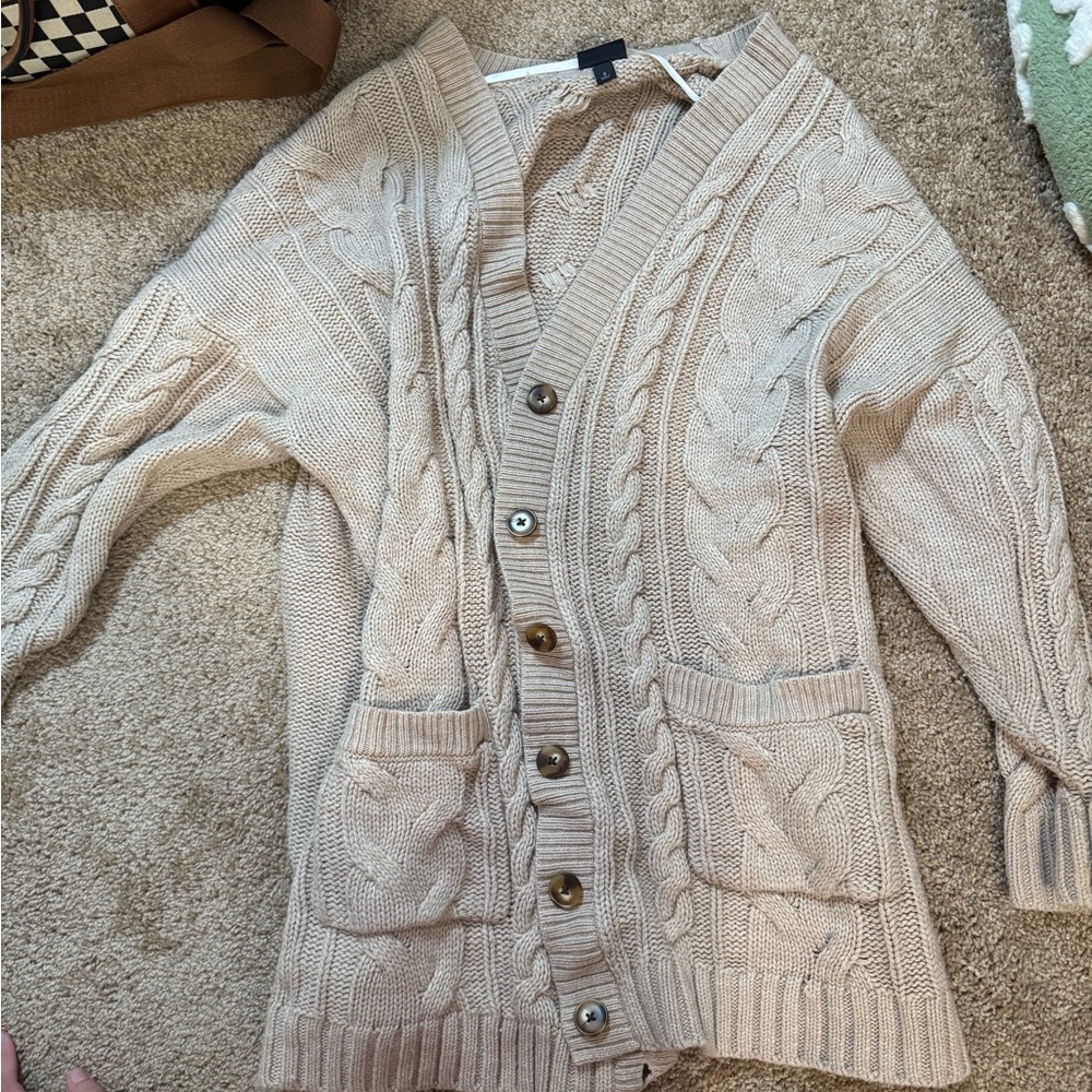 Torrid Beige Cable Knit Cardigan